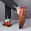 Cow tendon sole comfortable men's shoes autumn new soft-soled casual shoes pedal trend versatile non-slip men's leather shoes