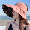 Empty Top Large Visor Sun Hat Foldable Sunscreen Bucket Hat Fashion Summer Sun Cap  Travel