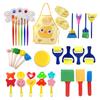 32pcs Apron Set Diy Colored Kids Paint Brush Set Painting Art Supplies Painting Tools and Accessories