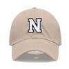 Initial Letter A-Z Embroidered Khaki Baseball Cap for Women Men Fashion Adjustable Soft Cotton Dad Hat Unisex Classic Golf Caps