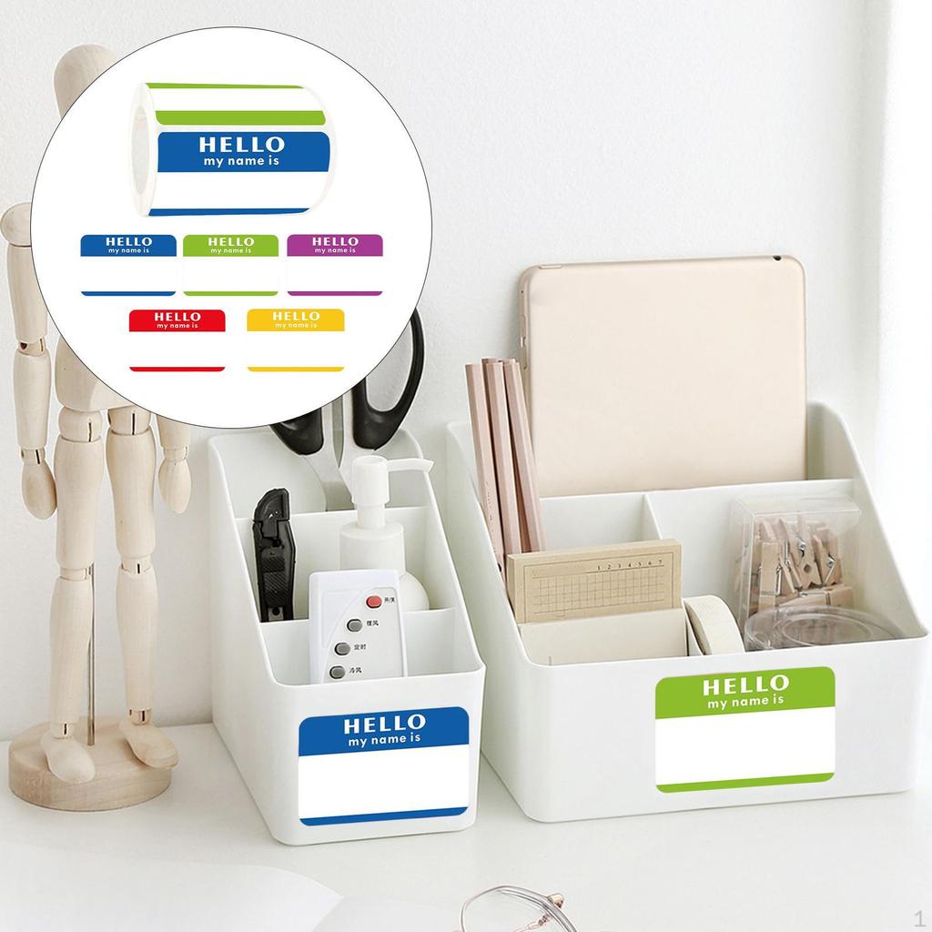 300 Sticker Name Tags Labels Organizer Office Scrapbook Self Plain Colorful for Teachers,