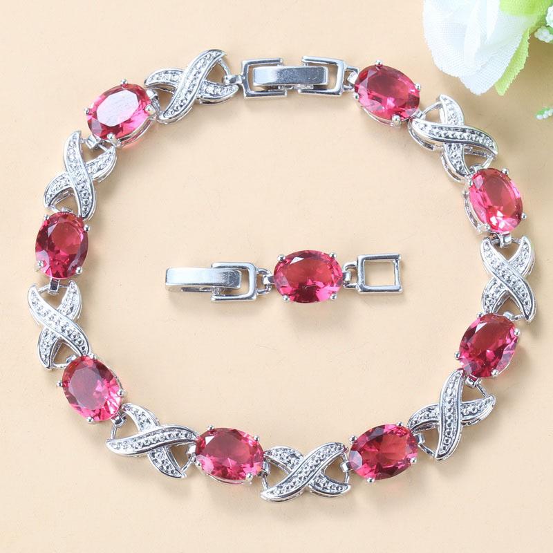 Bridal Wedding Jewelry Natural Colorful Cubic Zirconia Adjustable Length Link Bracelet Bangle For Women Gift
