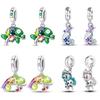 New 100% Copper Flower Chameleon Change Color Charms Beads Fit Pandachbracelets Diy Jewelry New Year'S Gift