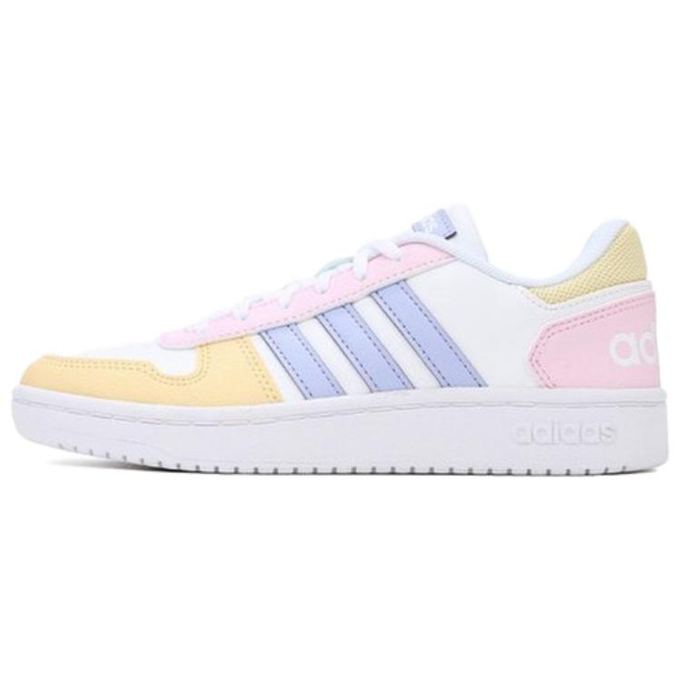 (WMNS) adidas Hoops 2.0 White Yellow Pink Women s GY5903 EU 37⅓