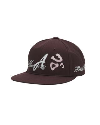 THEMUSEUMVISITOR Leopard Embroidery Cap (Wine)
