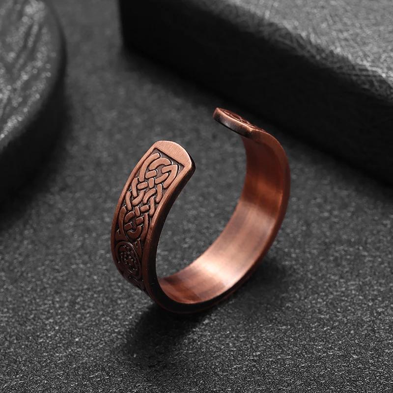 Celtic Bear Claw Copper Ring Magnetic Energy Treatment Joint Pain Ring for Women Men Retro Fashion Healthy Weight Loss Jewelry