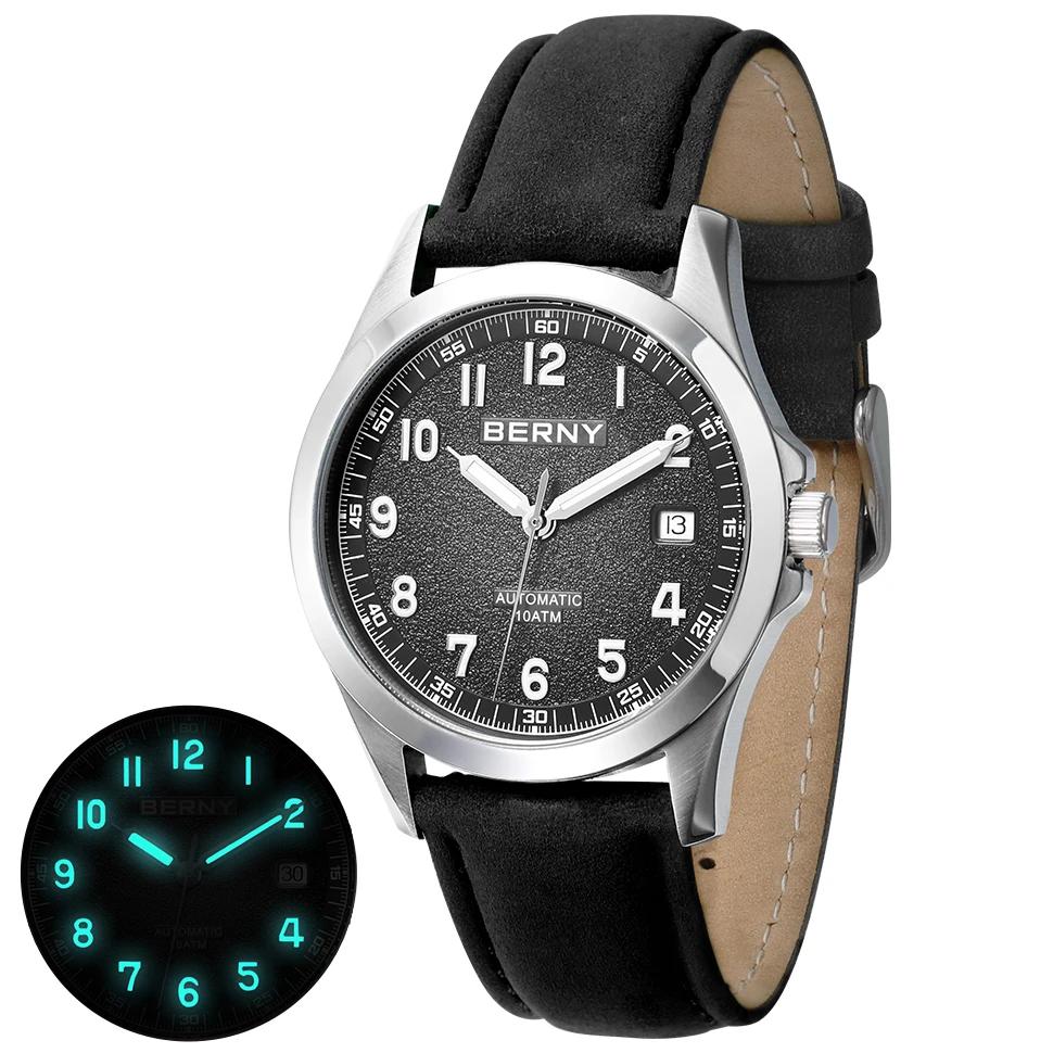 BERNY Automatic Watch Men ST2130 Luminous