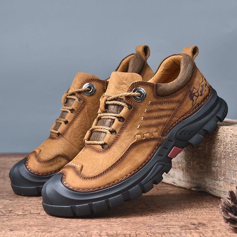 Outdoor Hiking Shoes Genuine Leather Men's Leather Shoes Hiking Climbing Sneakers