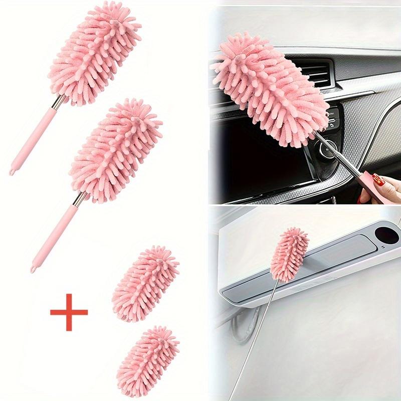

Щетки для удаления пыли с автомобиля, выдвижные и инструменты для удаления пыли из микрофибры для уборки дома и салона автомобиля - Материал из полиэфирного волокна One Size розовый