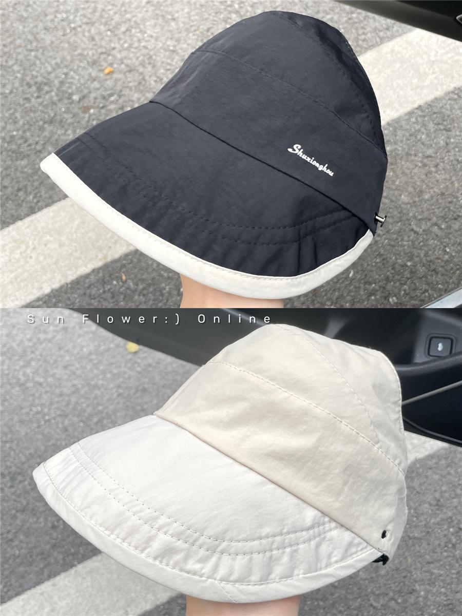 

Двусторонняя/летняя может завязывать хвостик быстросохнущая шляпа с открытым верхом женская уличная шляпа от солнца без верха шляпа рыбака мужская Adult adjustable чёрный