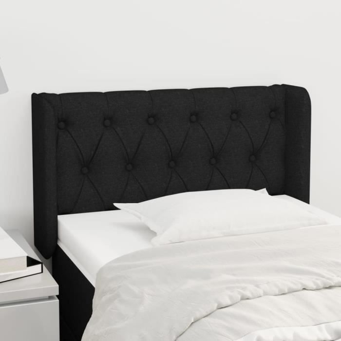 VidaXL Headboard with Ears Black 83x16x78-88 Cm Fabric3119080