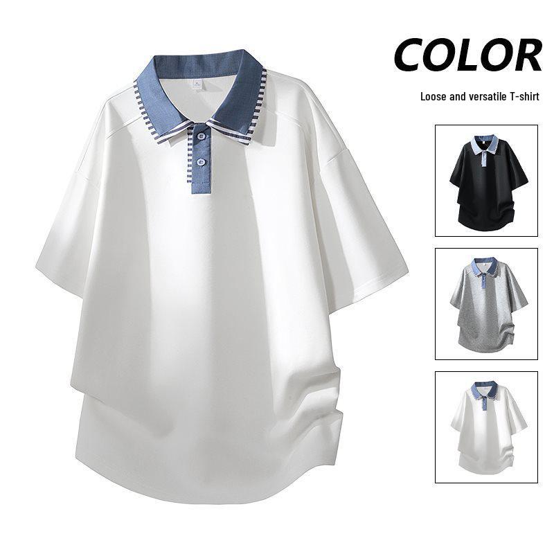 2026 Summer Men's Short-Sleeve Polo Shirt, American Style, Versatile Two-Piece Design