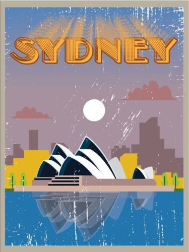 Sydney Vintage Retro Metal SignAluminum 20x30cm(7.8x11.8inch)
