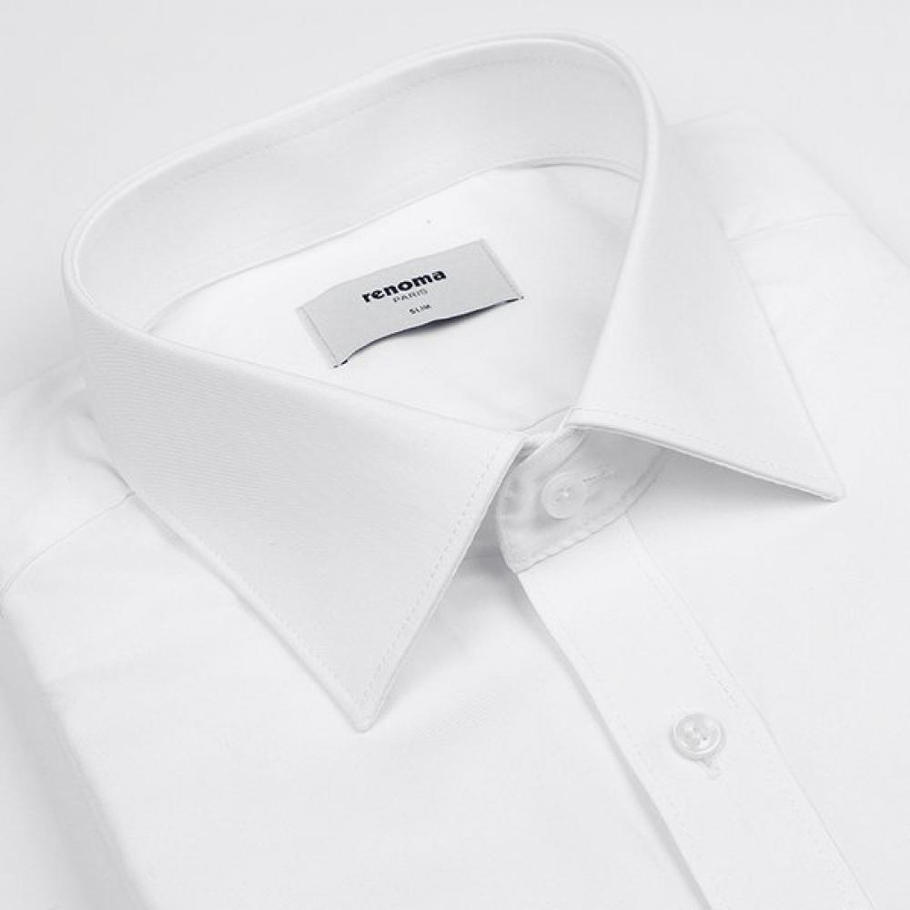 RENOMA Slim Fit WRinkle FRee ComfoRtable TR sTRetch Twill White Long Sleeve Sh R