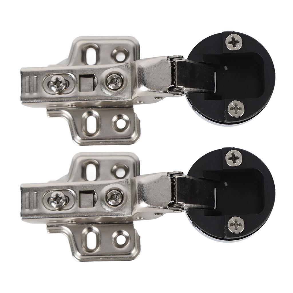 2Set Stainless Steel 201 Cabinet Glass Door Hinge 35 Cup Glass Door Damping Buffer Hinge Large Bend
