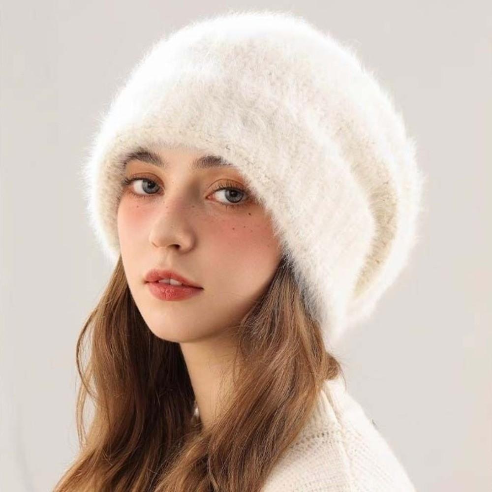 Rabbit Fur Rabbit Fur Hat Large Size Winter Hat Fashionable Head Cap  Winter