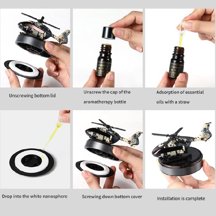 Propeller Car Dashboard Air Freshener Solar Car Fragrances Charm Oil Diffuser Car Interior Decorations