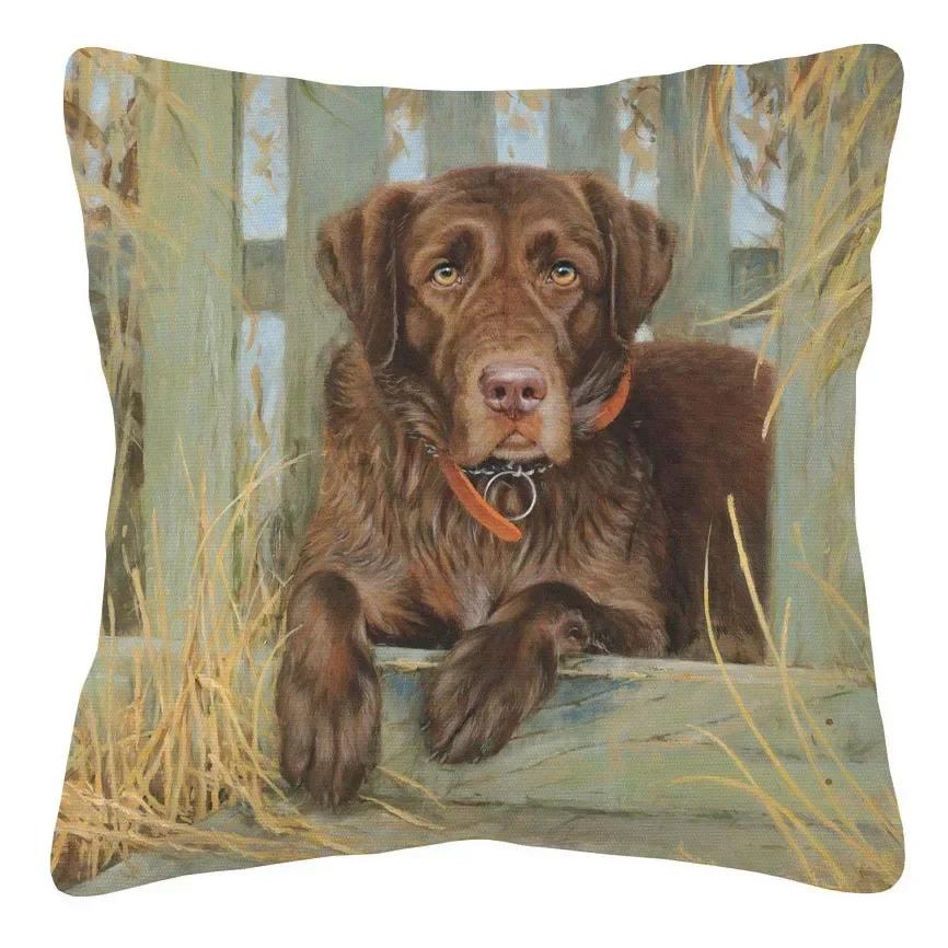 German Shorthaired Pointer Dog Yellow Labrador Cushion Cover Home Decorative Sofa Throw Pillow Case