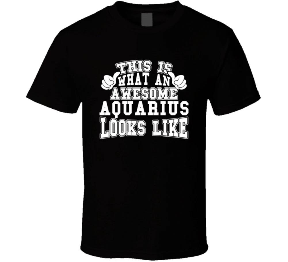 Astrological Zodiac An Awesome Aquarius Looks Like Funny Gift T Shirt M