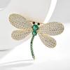 Korean Style Elegant Dragonfly Brooch - High-End Luxury Corsage Pin Accessory