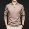 Spring Autumn Australian Merino Wool Sweater Thickened High-Neck Zip-Up Thermal Breathable
