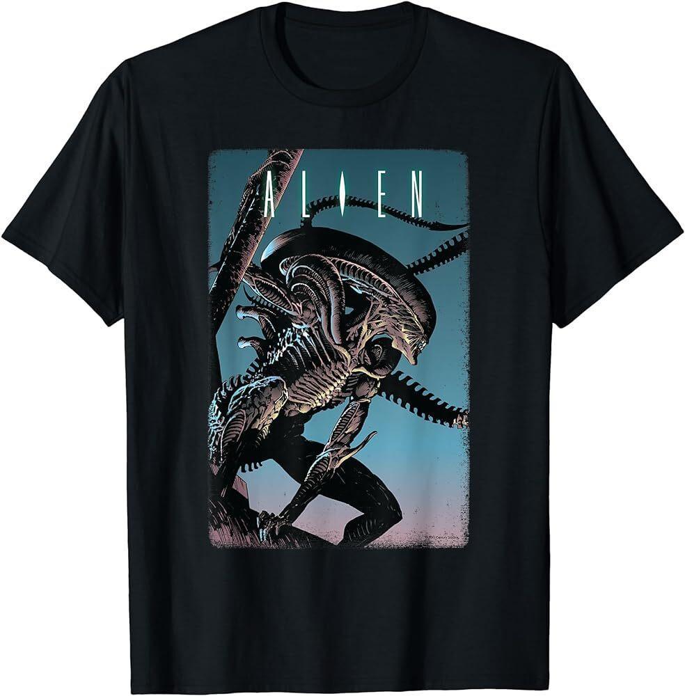 Alien Xenomorph Illustrated Poster T-Shirt Unisex T-Shirt S