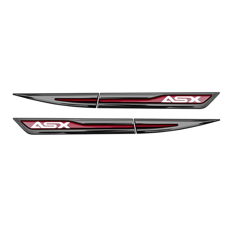 wsdm9 2pcs Car Side Fender Knife Protective Metal Stickers for Mitsubishi ASX Car Side Wing Fender Decals Body Exterior Accessorie