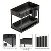Fashionable Sink Pull Out Drawer Rack 2 Tiers Kitchen and Bathroom Organizers Portable Modern Countertop Storage