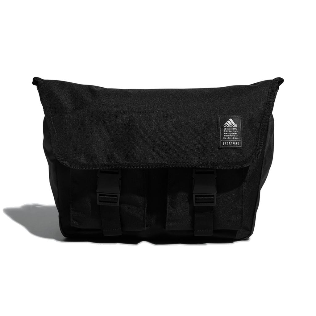 New Adidas Recycled Polyester Messenger Bag, Crossbody Bag Regular Unisex Black H31346