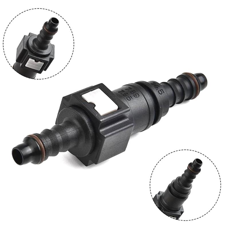 1 set Accoppiatore Tubo Flessibile Linea Carburante Auto 7,89 mm/ID6 Accoppiatore Tubo Connettore Rilascio Rapido Rilascio Accessori in Gomma Nylon