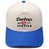 Cowboys & Tequila Cappellino da camionista Ricamo sulla visiera Abbinamento colori vintage Berretto da baseball Maschio Femmina Casual