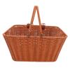 Bike Basket PP   Woven Retro   Front Bike Storage Basket with Handle for Bch Picnic