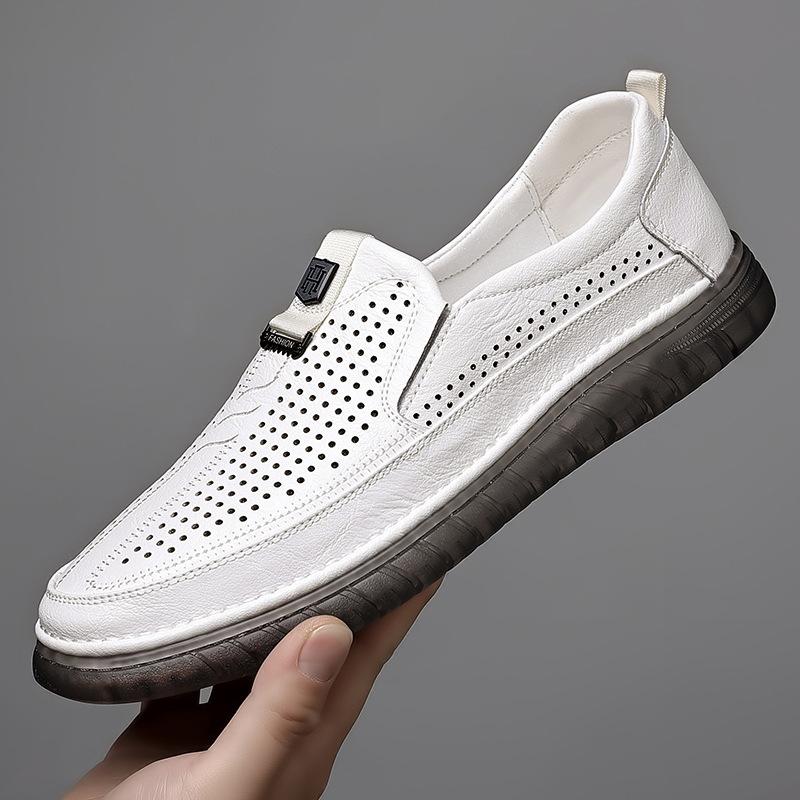 Herren Lederschuhe Sommer neu atmungsaktiv Rindflechse weiche Sohle Herrenschuhe täglich vielseitig Freizeitschuhe