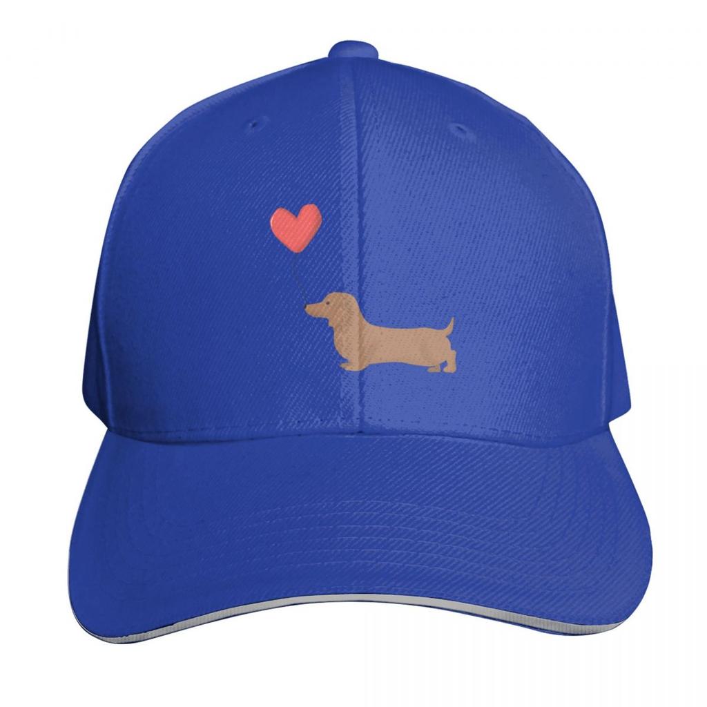 Sausage Dog Holding a Balloon Baseball Cap Christmas Hat Golf Wear Brand Unisex Cap Hiking Hat Unisexs Hats Womens