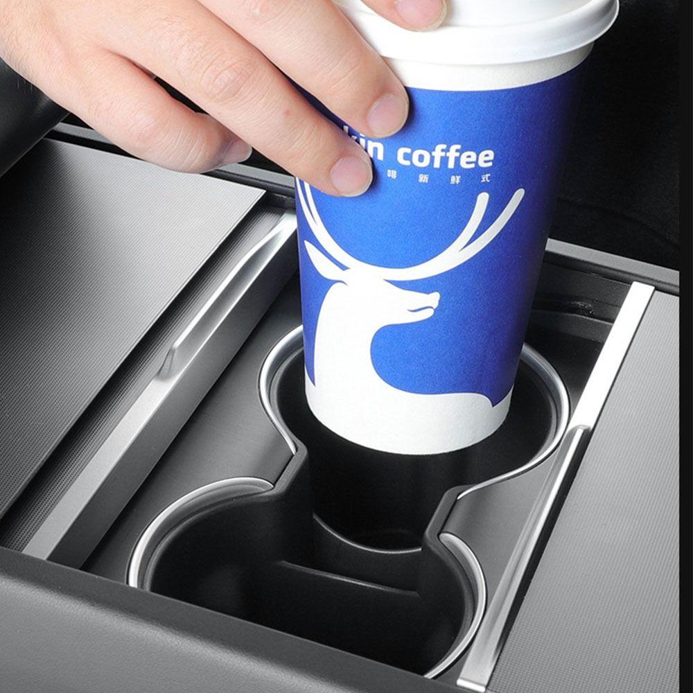 Black Car Cup Holder Rack Stabilizing Cup TPE Water Cup Storage Tray  Water Cup Storage