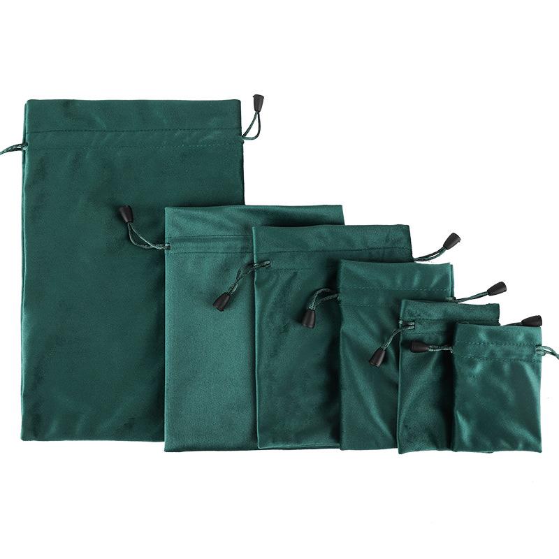 Luxury Velvet Drawstring Jewelry Pouch - Dustproof Storage for Accessories & Phones