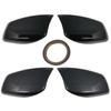 For BMW 5 Series E60 E61 E63 E64 2004-2007 Mirror Lamp Housing Glossy Black Carbon Pattern
