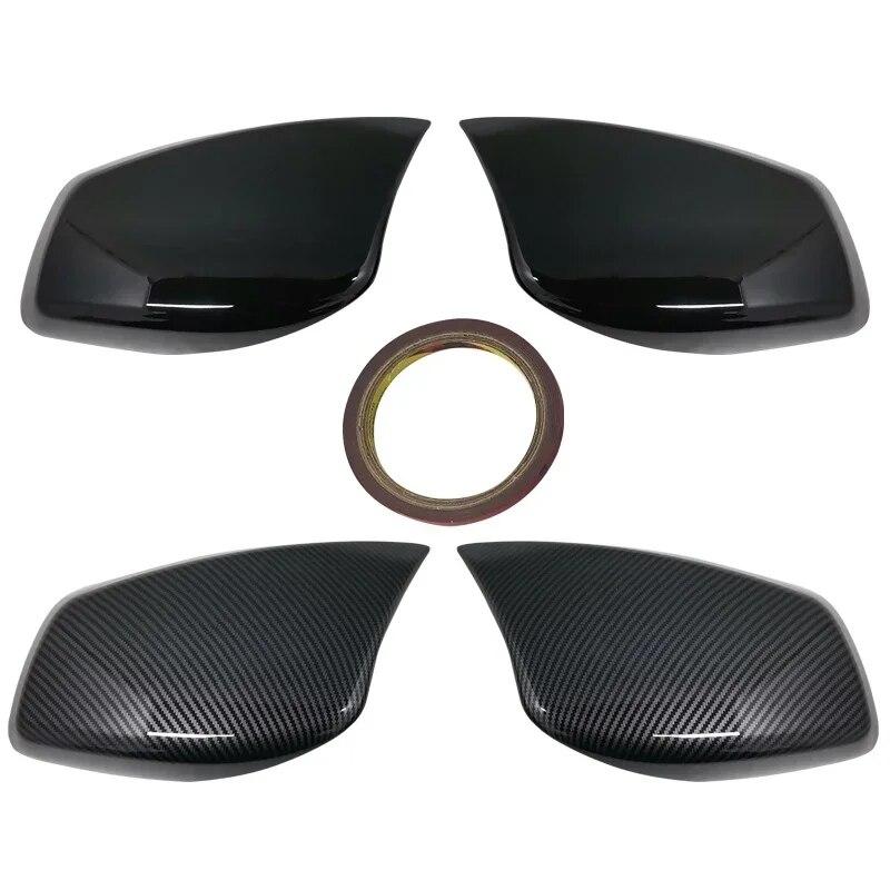 Rearview Mirror Cover Cap Carbon Fiber / Black for BMW 5 Series E60 E61 E63 E64 2004-2008 520i 525i 528i 528xi 530i
