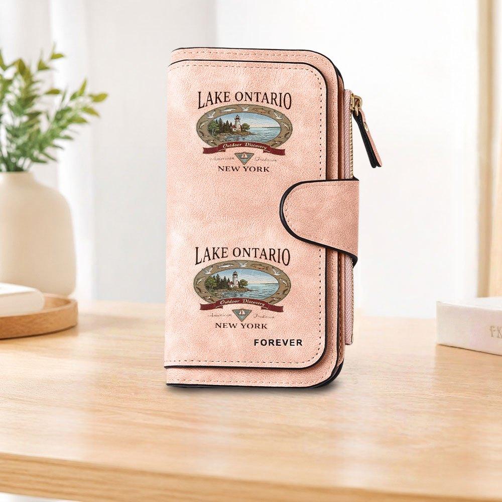 Outdoor Exploration Lighthouse Long Zipper Wallet, Large Capacity Card Holder, Unisex Clutch Bag, Fashionable Zipper Coin Purse, Suitable for Daily