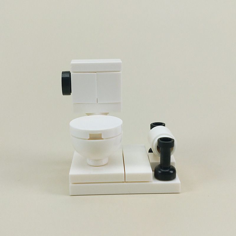 MOC Small Modern Home Particle Sofa TV Cabinet Interior Decoration Furniture DIY Building Blocks