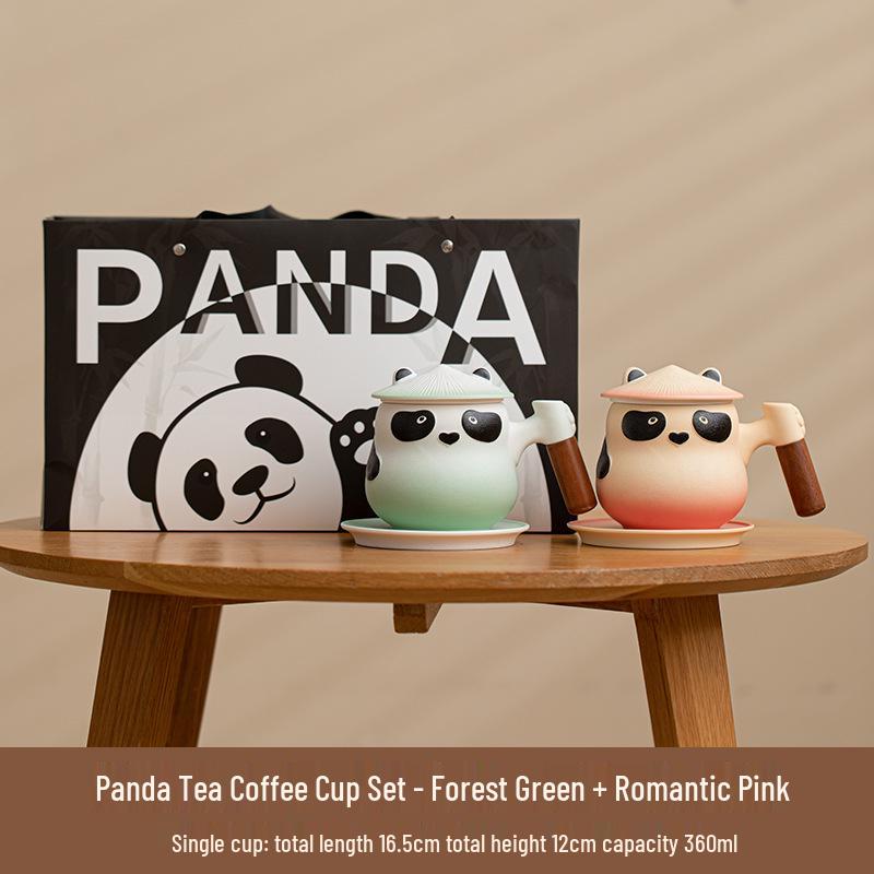 Panda Ceramic Tea & Water Separation Mug for Home & Office