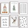 Christmas Tree Canvas Poster Painting Party Decor Merry Christmas Wall Art Painting Cartoon Print Picture Room Home Decoration