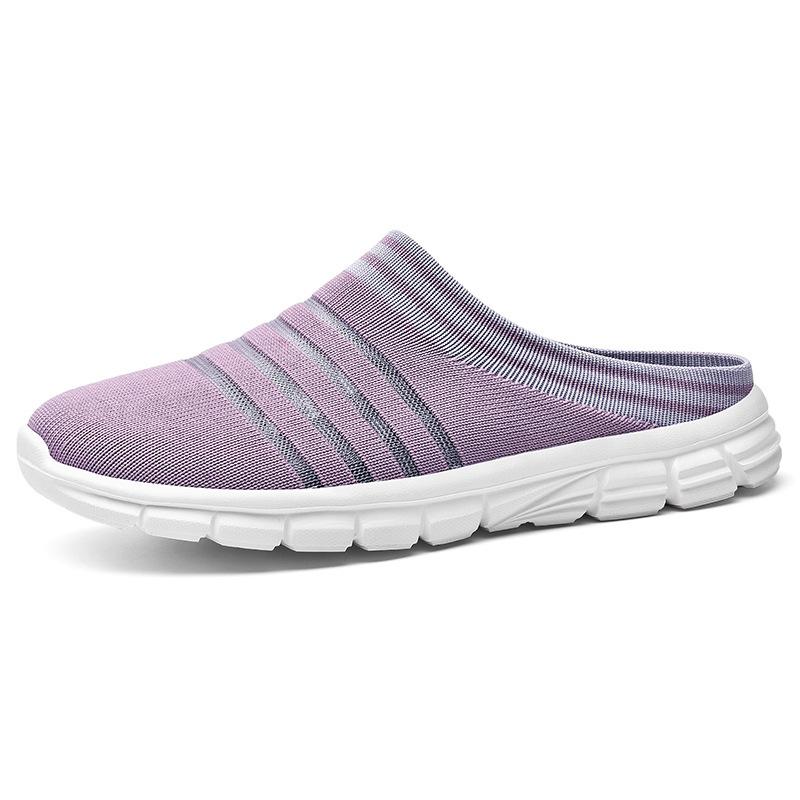 

Hot Sale New Casual Breathable Shredded Fish Men s and Women s Half Slippers Lightweight Indoor Home Shoes 35-46 35 фиолетовый