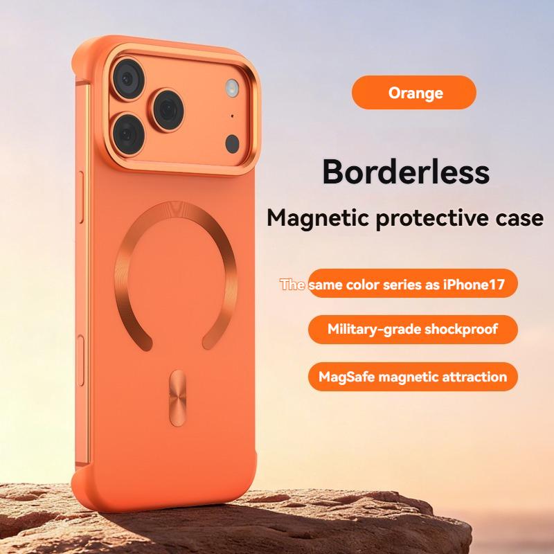 World's First Frameless Magnetic Phone Case - Ultra-Thin Anti-Scratch & Shockproof with Full Edge Protection, Compatible with MagSafe Accessories