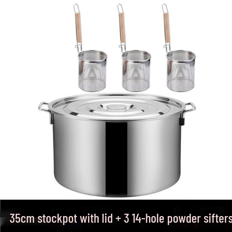 Qianxing 201 Stainless Steel Strainer & Soup Pot Set