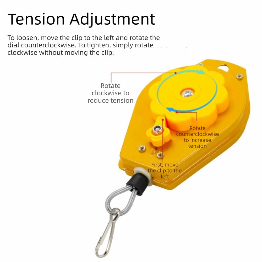 Portautensili Retrattile Carico da 3 a 5 Kg Sistema di Sospensione con Corda d'Acciaio Organizzazione degli Utensili