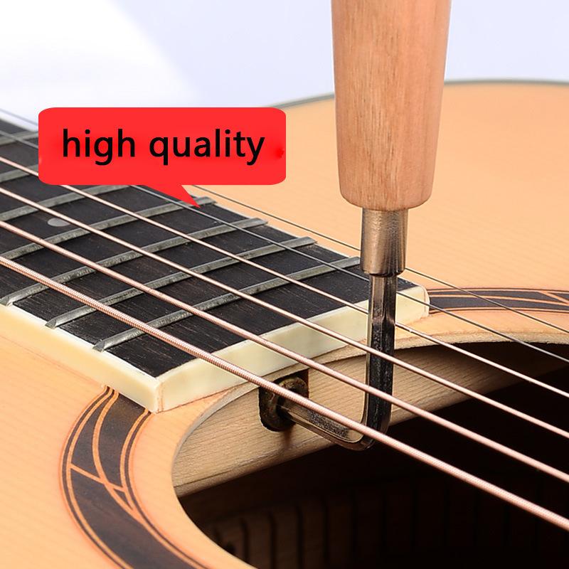Acoustic Acoustic Guitar Adjustment Wrench Neck Curvature Tuning Tool Metal Hexagon Wooden Wrench 4MM Universal