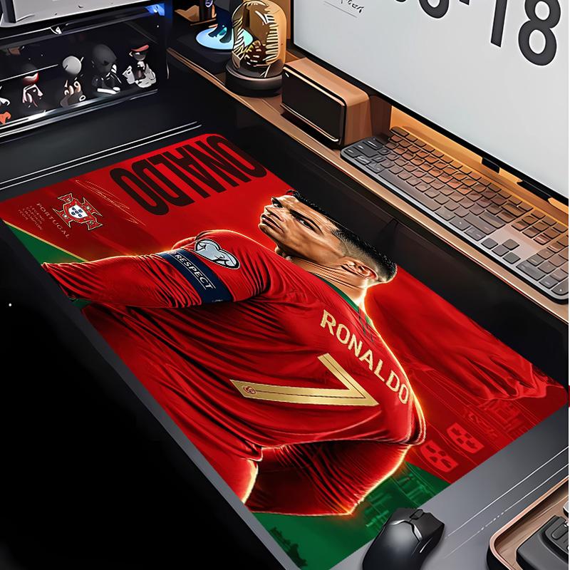 Cristiano Ronaldo Fußballmuster Mauspads Nicht?Rutschfestes Gummi-Basis Gaming-Mauspad Für Schreibtisch Büro Zuhause
