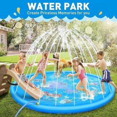 Inflatable Splash Play Mat for Dogs Backyard,Splash Pad for Boys Girls,Outdoor Water Toys Summer Sprinkler Pool