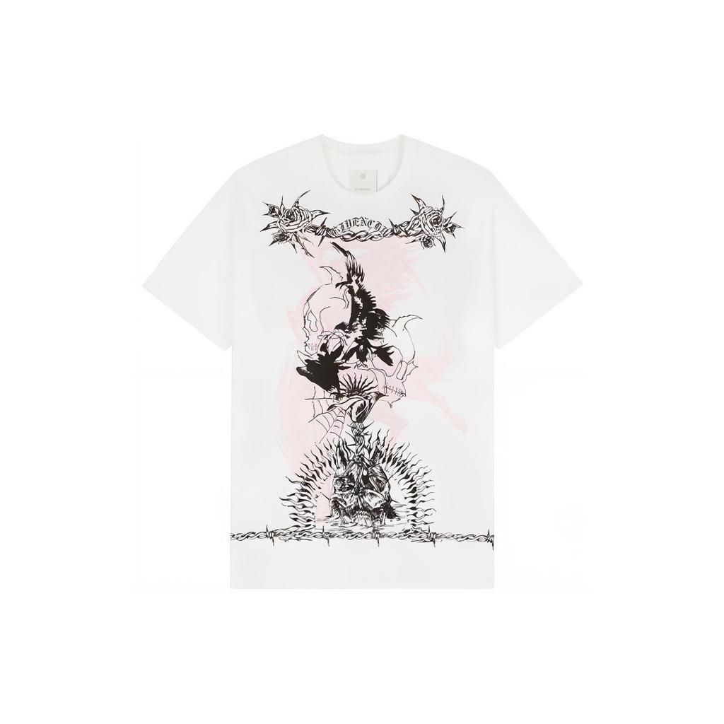 Givenchy Gothic Print Oversized T Shirt BM71583Y6B-100